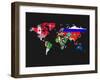 World Map Contry Flags 1-NaxArt-Framed Art Print