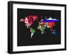 World Map Contry Flags 1-NaxArt-Framed Art Print