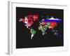 World Map Contry Flags 1-NaxArt-Framed Art Print