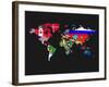 World Map Contry Flags 1-NaxArt-Framed Art Print