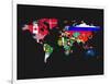 World Map Contry Flags 1-NaxArt-Framed Art Print