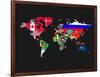 World Map Contry Flags 1-NaxArt-Framed Art Print