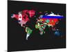 World Map Contry Flags 1-NaxArt-Mounted Art Print