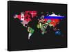 World Map Contry Flags 1-NaxArt-Framed Stretched Canvas