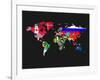 World Map Contry Flags 1-NaxArt-Framed Art Print