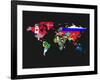 World Map Contry Flags 1-NaxArt-Framed Art Print