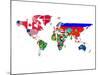 World Map Contry Flags 2-NaxArt-Mounted Art Print