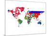 World Map Contry Flags 2-NaxArt-Mounted Art Print