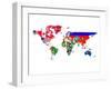 World Map Contry Flags 2-NaxArt-Framed Art Print