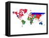 World Map Contry Flags 2-NaxArt-Framed Stretched Canvas