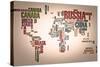 World Map: Countries In Wordcloud-alanuster-Stretched Canvas