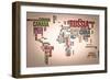 World Map: Countries In Wordcloud-alanuster-Framed Premium Giclee Print