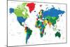 World Map-Countries-Serban Bogdan-Mounted Art Print