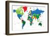 World Map-Countries-Serban Bogdan-Framed Art Print