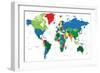 World Map-Countries-Serban Bogdan-Framed Art Print