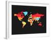 World Map Countries-NaxArt-Framed Art Print