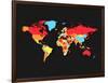 World Map Countries-NaxArt-Framed Art Print