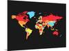 World Map Countries-NaxArt-Mounted Art Print