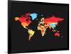 World Map Countries-NaxArt-Framed Art Print