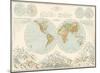 World Map - Distribution of Lord and Water-The Vintage Collection-Mounted Giclee Print