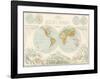 World Map - Distribution of Lord and Water-The Vintage Collection-Framed Giclee Print