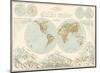 World Map - Distribution of Lord and Water-The Vintage Collection-Mounted Giclee Print