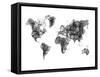 World Map Drawing 1-NaxArt-Framed Stretched Canvas