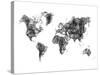 World Map Drawing 1-NaxArt-Stretched Canvas