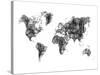 World Map Drawing 1-NaxArt-Stretched Canvas