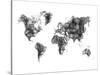 World Map Drawing 1-NaxArt-Stretched Canvas