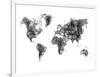 World Map Drawing 1-NaxArt-Framed Art Print