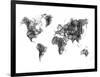 World Map Drawing 1-NaxArt-Framed Art Print