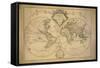 World Map Drawn from Observations Made at the Academy of Sciences-Claude Louis Chatelet-Framed Stretched Canvas