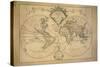 World Map Drawn from Observations Made at the Academy of Sciences-Claude Louis Chatelet-Stretched Canvas