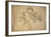 World Map Drawn from Observations Made at the Academy of Sciences-Claude Louis Chatelet-Framed Giclee Print