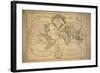 World Map Drawn from Observations Made at the Academy of Sciences-Claude Louis Chatelet-Framed Giclee Print