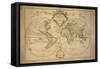 World Map Drawn from Observations Made at the Academy of Sciences-Claude Louis Chatelet-Framed Stretched Canvas