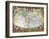 World Map, Entitled 'Unviersalis Tabula Iuxta Ptolemeum', Plate 1 from Mercator's Edition of…-Gerardus Mercator-Framed Giclee Print