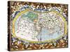 World Map, Entitled 'Unviersalis Tabula Iuxta Ptolemeum', Plate 1 from Mercator's Edition of…-Gerardus Mercator-Stretched Canvas