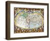 World Map, Entitled 'Unviersalis Tabula Iuxta Ptolemeum', Plate 1 from Mercator's Edition of…-Gerardus Mercator-Framed Giclee Print