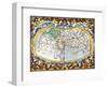 World Map, Entitled 'Unviersalis Tabula Iuxta Ptolemeum', Plate 1 from Mercator's Edition of…-Gerardus Mercator-Framed Giclee Print