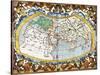 World Map, Entitled 'Unviersalis Tabula Iuxta Ptolemeum', Plate 1 from Mercator's Edition of…-Gerardus Mercator-Stretched Canvas