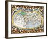 World Map, Entitled 'Unviersalis Tabula Iuxta Ptolemeum', Plate 1 from Mercator's Edition of…-Gerardus Mercator-Framed Giclee Print