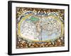 World Map, Entitled 'Unviersalis Tabula Iuxta Ptolemeum', Plate 1 from Mercator's Edition of…-Gerardus Mercator-Framed Giclee Print