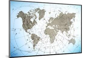 World Map Exploration-null-Mounted Art Print