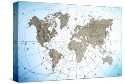 'World Map Exploration' Stretched Canvas Print  AllPosters.com