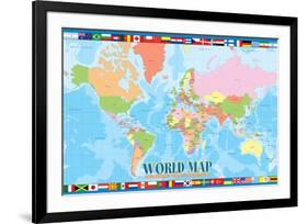 World Map for Kids-null-Framed Art Print