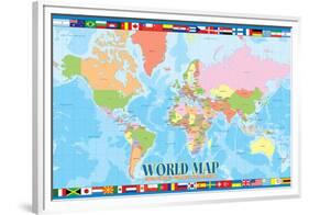 World Map for Kids-null-Framed Art Print