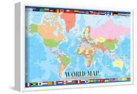 World Map for Kids-null-Framed Art Print