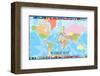 World Map for Kids-null-Framed Art Print